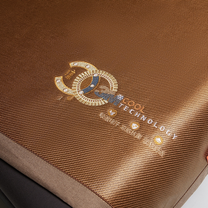 91家纺网 家纺一手货源 找家纺 伊被源 2023新款凉感冰藤刺绣软席-冷酷 咖啡色