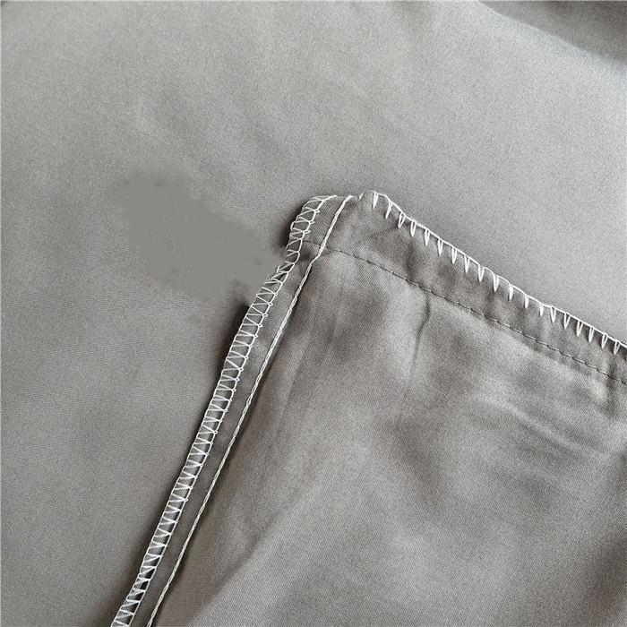 91家纺网 家纺一手货源 找家纺 曼璐单人枕套加厚水洗棉日式无印风格子条纹枕芯套48*74cm 深灰