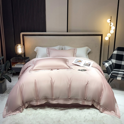 91家纺网 家纺一手货源 找家纺 淼铭家纺 2025新款奥地利进口兰精天丝镂空花边四件套-织梦系列 织梦-豆粉