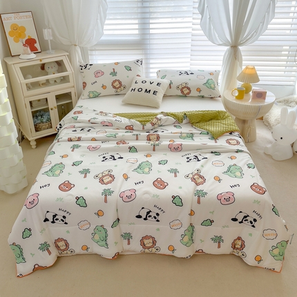 寐居家纺 2023新款针织棉夏被 动物之家