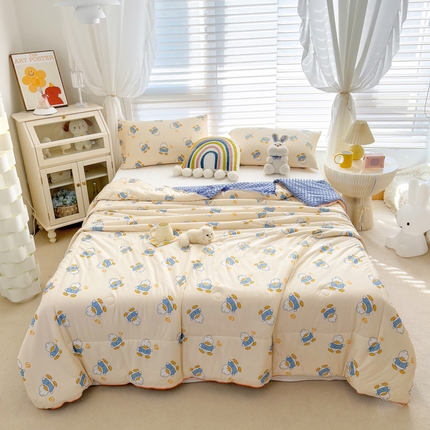 寐居家纺 2023新款针织棉夏被 可达鸭