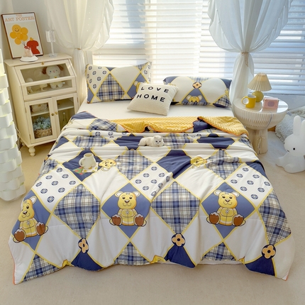 寐居家纺 2023新款针织棉夏被 可可熊