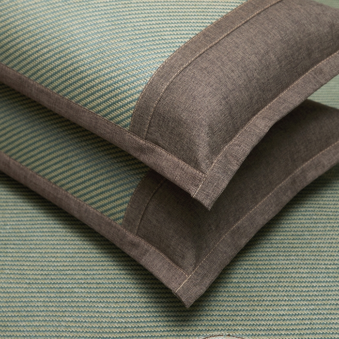 91家纺网 家纺一手货源 找家纺 伊被源 2023新款加厚刺绣古藤席三件套-可可西里 可可西里-绿