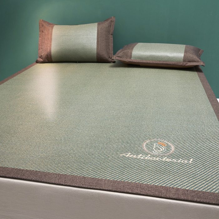 91家纺网 家纺一手货源 找家纺 伊被源 2023新款加厚刺绣古藤席三件套-可可西里 可可西里-绿