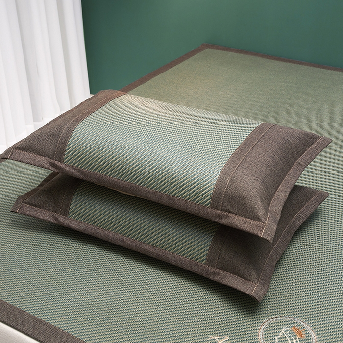 91家纺网 家纺一手货源 找家纺 伊被源 2023新款加厚刺绣古藤席三件套-可可西里 可可西里-绿