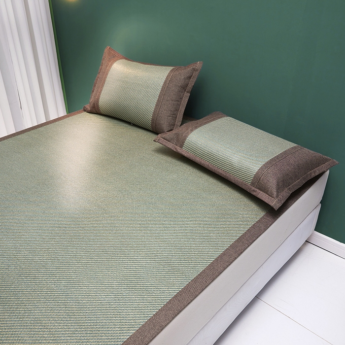 91家纺网 家纺一手货源 找家纺 伊被源 2023新款加厚刺绣古藤席三件套-可可西里 可可西里-绿