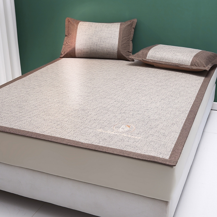 91家纺网 家纺一手货源 找家纺 伊被源 2023新款加厚刺绣古藤席三件套-可可西里 可可西里-银灰