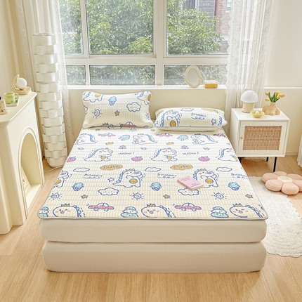 91家纺网 家纺一手货源 找家纺 寐居家纺 2023新款夏被同款凉席 恐龙乐园