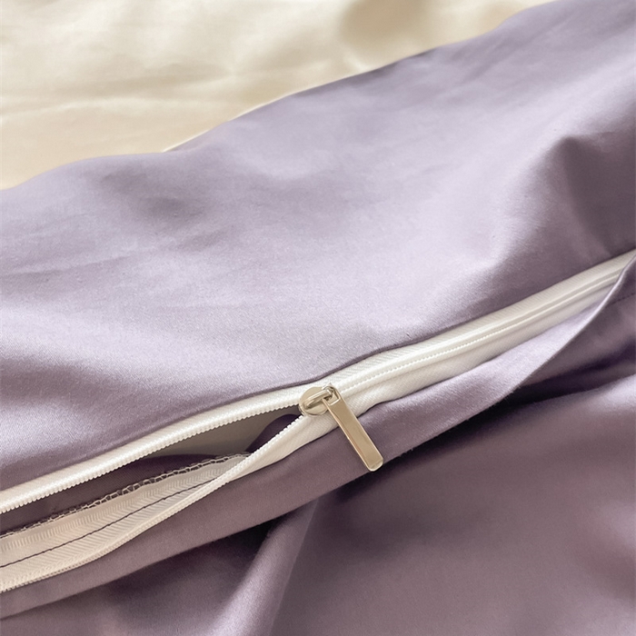 91家纺网 家纺一手货源 找家纺 （总）秀色家纺 2025新品Ａ类60s长绒棉唤醒系列四件套 唤醒-奶昔白+丁香