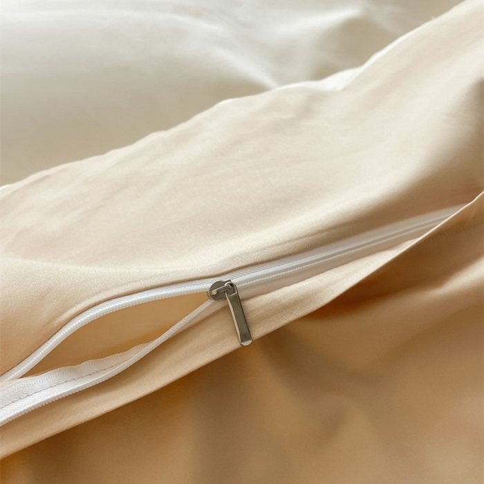 91家纺网 家纺一手货源 找家纺 （总）秀色家纺 2025新品Ａ类60s长绒棉唤醒系列四件套 唤醒-奶昔白+香槟金