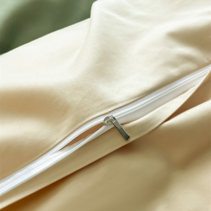 91家纺网 家纺一手货源 找家纺 （总）秀色家纺 2025新品Ａ类60s长绒棉唤醒系列四件套 唤醒-莺茶绿+香槟金