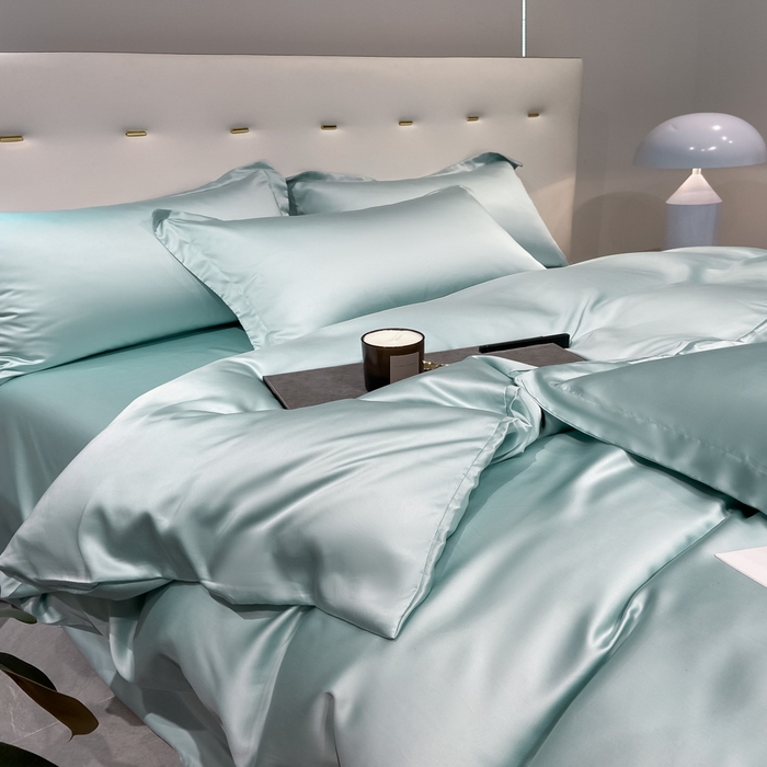 91家纺网 家纺一手货源 找家纺 涵宸家纺  2023新款天丝ᵀᴹ纯色-单被套 单被套-碧海绿