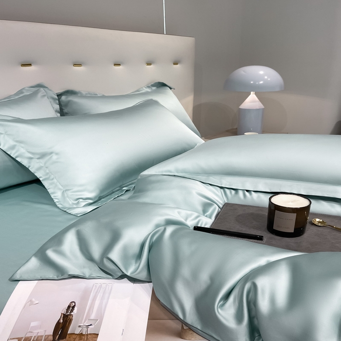 91家纺网 家纺一手货源 找家纺 涵宸家纺  2023新款天丝ᵀᴹ纯色-单被套 单被套-碧海绿