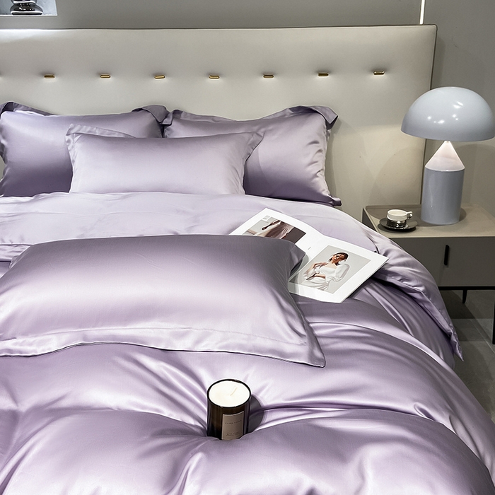 91家纺网 家纺一手货源 找家纺 涵宸家纺  2023新款天丝ᵀᴹ纯色-单被套 单被套-淡雅紫