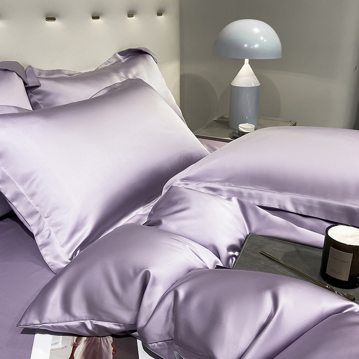 91家纺网 家纺一手货源 找家纺 涵宸家纺  2023新款天丝ᵀᴹ纯色-单被套 单被套-淡雅紫