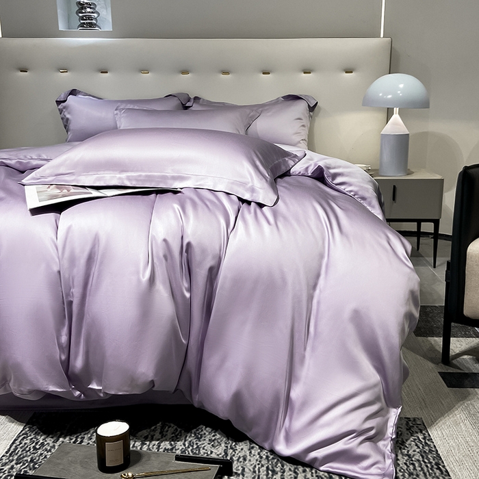 91家纺网 家纺一手货源 找家纺 涵宸家纺  2023新款天丝ᵀᴹ纯色-单被套 单被套-淡雅紫