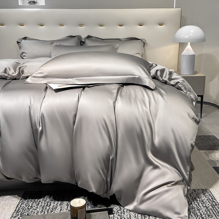 91家纺网 家纺一手货源 找家纺 涵宸家纺  2023新款天丝ᵀᴹ纯色-单被套 单被套-都市灰