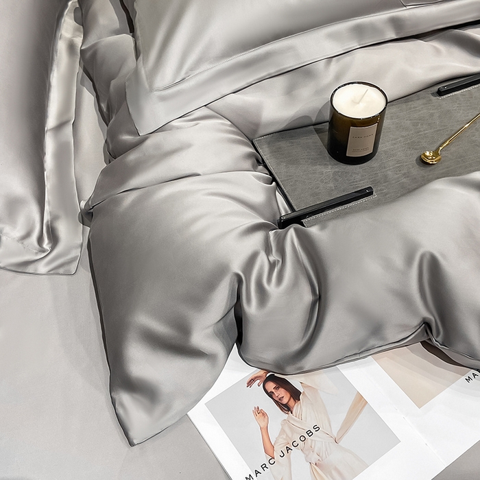 91家纺网 家纺一手货源 找家纺 涵宸家纺  2023新款天丝ᵀᴹ纯色-单被套 单被套-都市灰