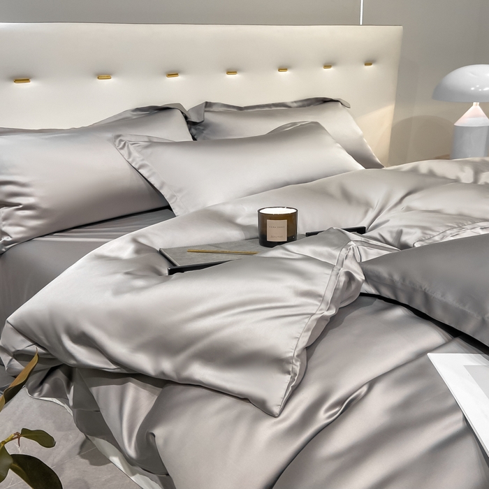 91家纺网 家纺一手货源 找家纺 涵宸家纺  2023新款天丝ᵀᴹ纯色-单被套 单被套-都市灰