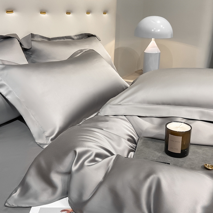 91家纺网 家纺一手货源 找家纺 涵宸家纺  2023新款天丝ᵀᴹ纯色-单被套 单被套-都市灰