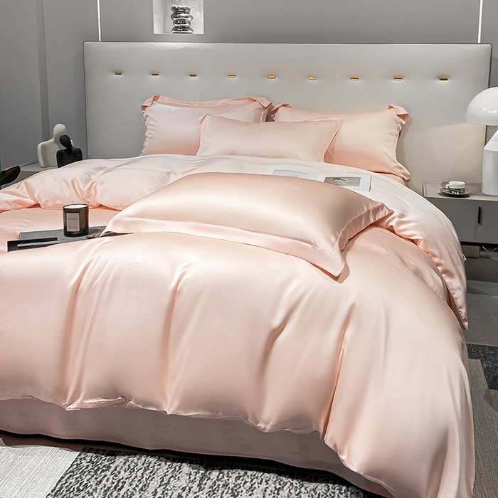 91家纺网 家纺一手货源 找家纺 涵宸家纺  2023新款天丝ᵀᴹ纯色-单被套 单被套-蜜桃粉