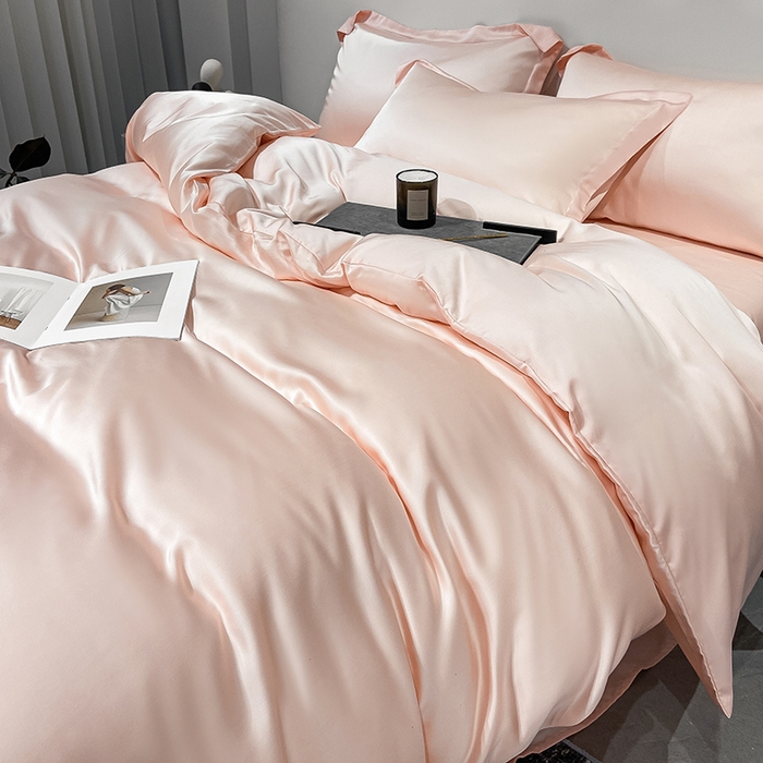 91家纺网 家纺一手货源 找家纺 涵宸家纺  2023新款天丝ᵀᴹ纯色-单被套 单被套-蜜桃粉