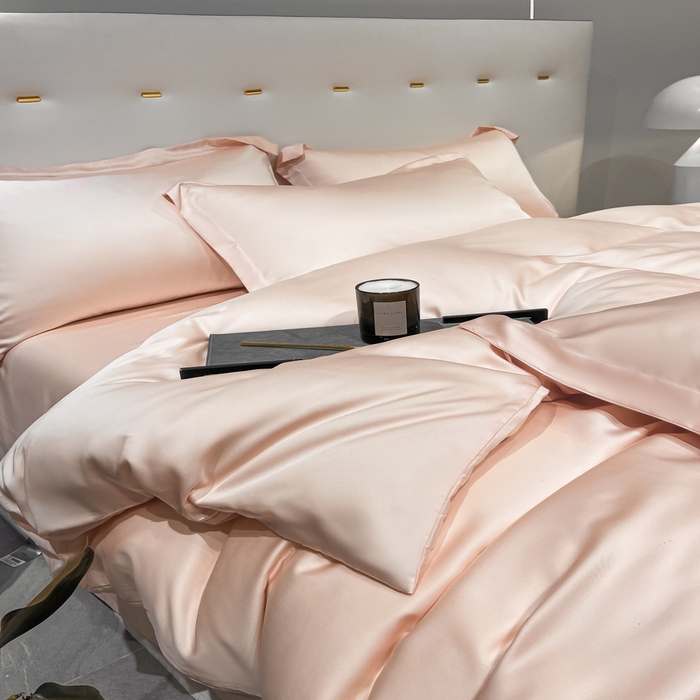 91家纺网 家纺一手货源 找家纺 涵宸家纺  2023新款天丝ᵀᴹ纯色-单被套 单被套-蜜桃粉