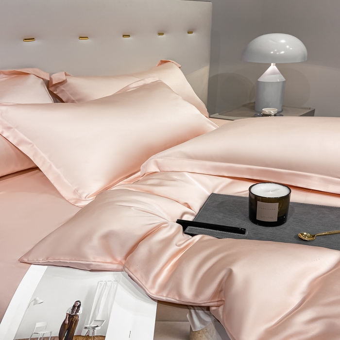 91家纺网 家纺一手货源 找家纺 涵宸家纺  2023新款天丝ᵀᴹ纯色-单被套 单被套-蜜桃粉