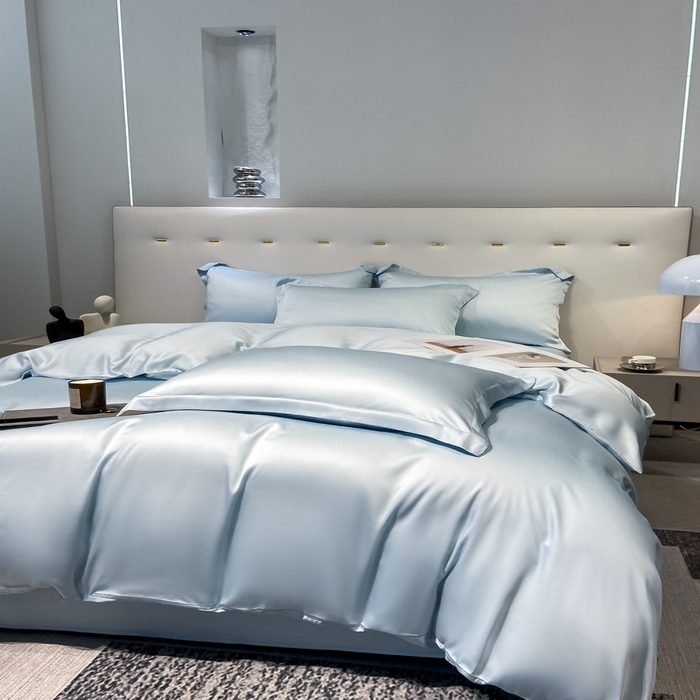 91家纺网 家纺一手货源 找家纺 涵宸家纺  2023新款天丝ᵀᴹ纯色-单被套 单被套-晴天兰