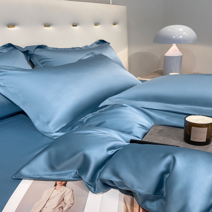 91家纺网 家纺一手货源 找家纺 涵宸家纺  2023新款天丝ᵀᴹ纯色-单被套 单被套-深海蓝