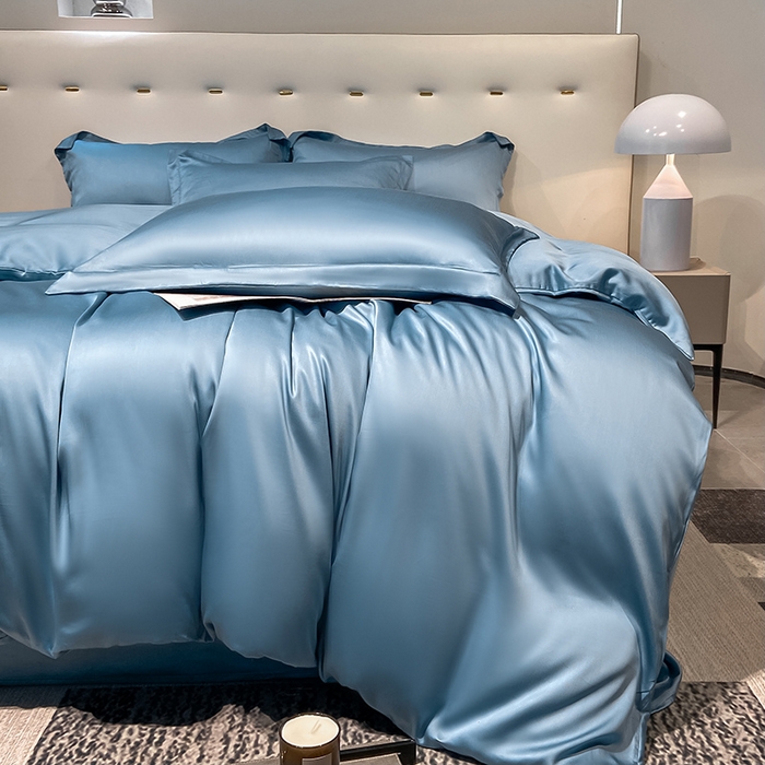 91家纺网 家纺一手货源 找家纺 涵宸家纺  2023新款天丝ᵀᴹ纯色-单被套 单被套-深海蓝