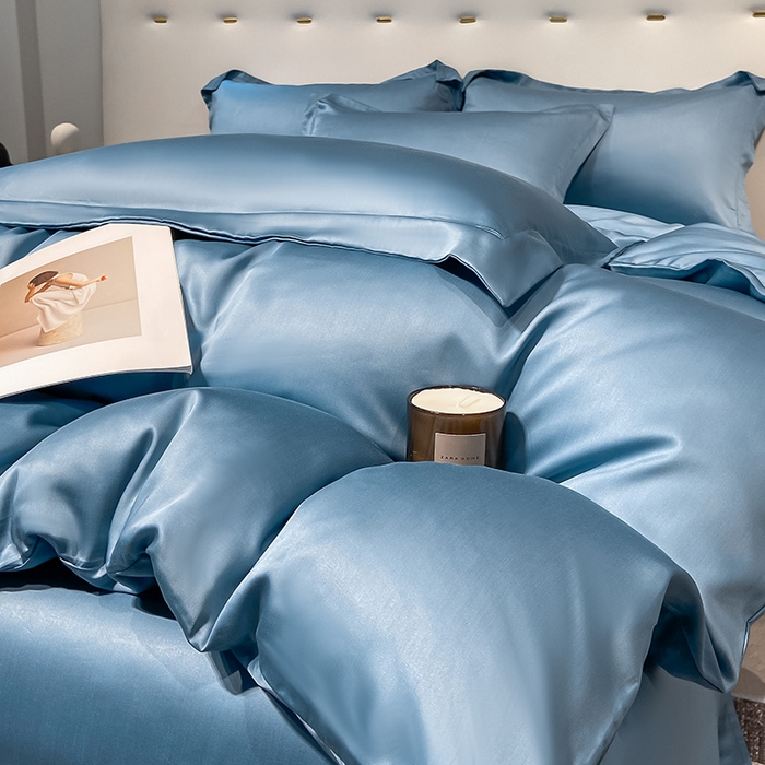 91家纺网 家纺一手货源 找家纺 涵宸家纺  2023新款天丝ᵀᴹ纯色-单被套 单被套-深海蓝