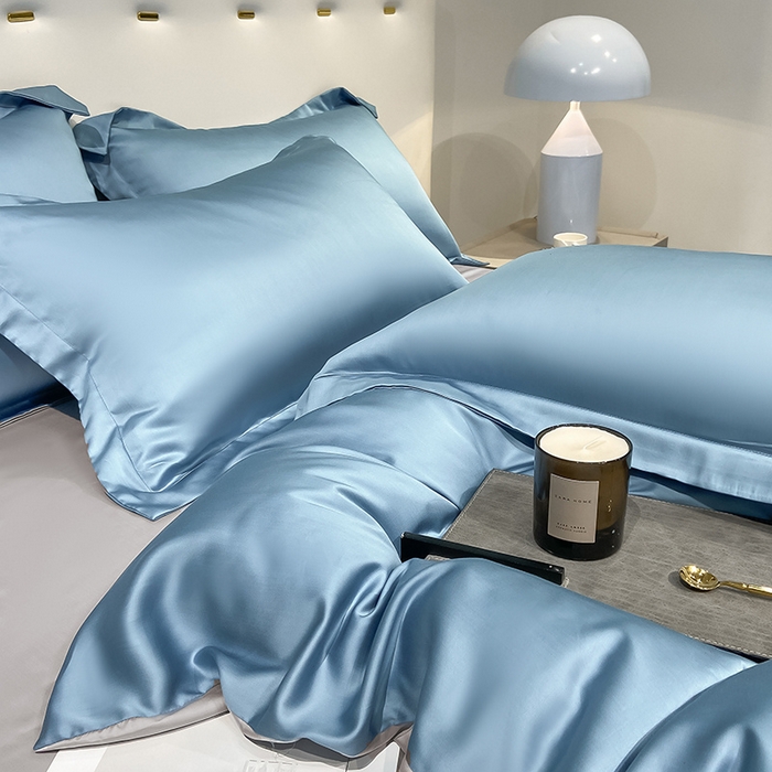 91家纺网 家纺一手货源 找家纺 涵宸家纺  2023新款天丝ᵀᴹ纯色-单被套 单被套-深海蓝+大地灰