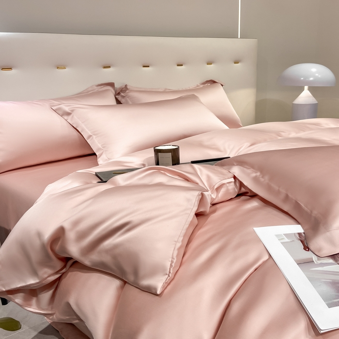 91家纺网 家纺一手货源 找家纺 涵宸家纺  2023新款天丝ᵀᴹ纯色-单被套 单被套-香奈粉