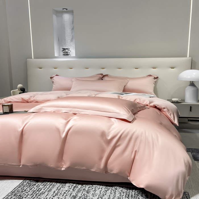 91家纺网 家纺一手货源 找家纺 涵宸家纺  2023新款天丝ᵀᴹ纯色-单被套 单被套-香奈粉