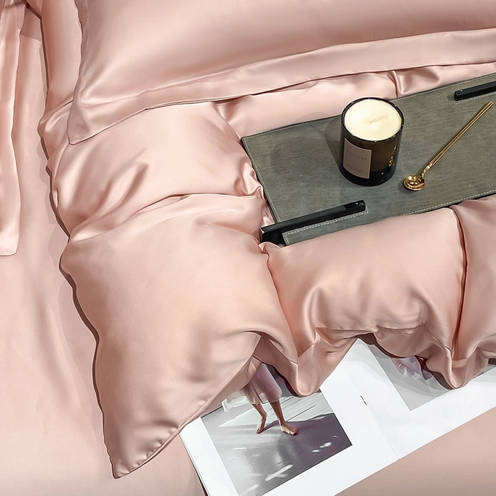 91家纺网 家纺一手货源 找家纺 涵宸家纺  2023新款天丝ᵀᴹ纯色-单被套 单被套-香奈粉