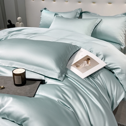 91家纺网 家纺一手货源 找家纺 涵宸家纺  2023新款天丝ᵀᴹ纯色-单被套 单被套-碧海绿