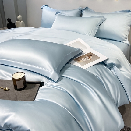 91家纺网 家纺一手货源 找家纺 涵宸家纺  2023新款天丝ᵀᴹ纯色-单被套 单被套-晴天兰