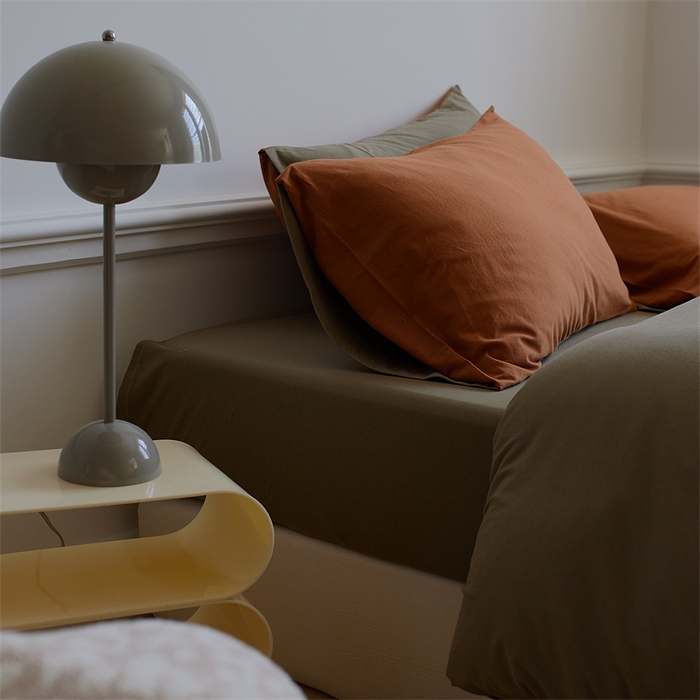 91家纺网 家纺一手货源 找家纺 安莱生活 2023新款A类针织棉双拼系列四件套 相思