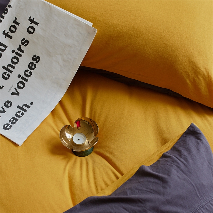 91家纺网 家纺一手货源 找家纺 安莱生活 2023新款A类针织棉双拼系列四件套 月夜