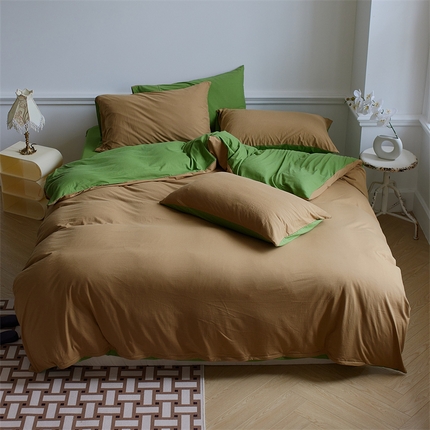 91家纺网 家纺一手货源 找家纺 （总）安莱生活 2023新款A类针织棉双拼系列四件套