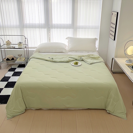 91家纺网 家纺一手货源 找家纺 （总）木堇家居 2023A类凉感丝冰激凌嵌绳款氨纶大豆夏被