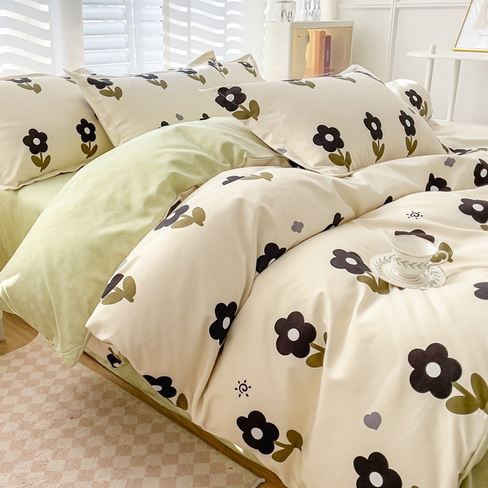 91家纺网 家纺一手货源 找家纺 棠颂 2023新款臻棉植物羊绒四件套 半夏