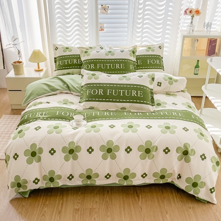 棠颂 2023新款臻棉植物羊绒四件套 蓝天暖玉