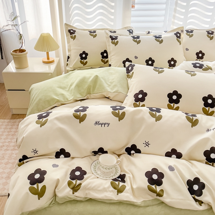 91家纺网 家纺一手货源 找家纺 棠颂 2023新款臻棉植物羊绒四件套 半夏