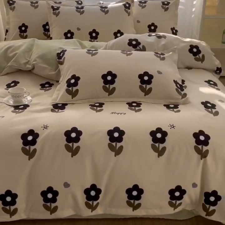 91家纺网 家纺一手货源 找家纺 棠颂 2023新款臻棉植物羊绒四件套 半夏