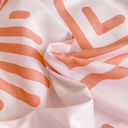 91家纺网 家纺一手货源 找家纺 漫仙阁2024新款亲肤棉芦荟棉单品被套 简格-粉