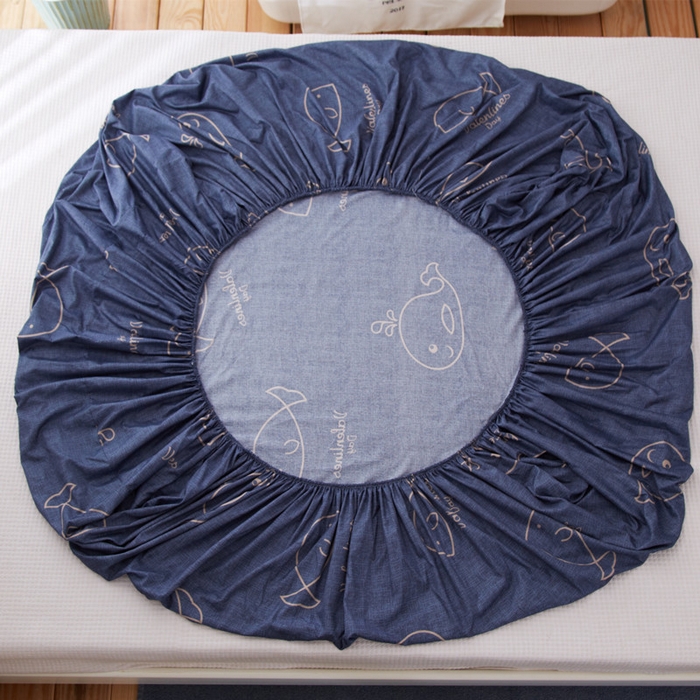 91家纺网 家纺一手货源 找家纺 被多多 2024新款芦荟棉床笠 小鲸鱼