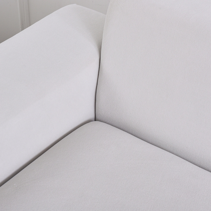 91家纺网 家纺一手货源 找家纺 飞翔家居2023新款德绒组合沙发套 浅灰色