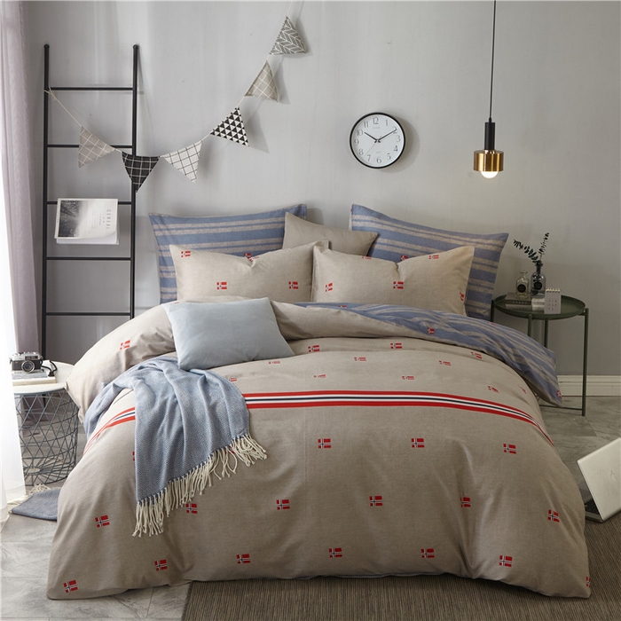 91家纺网 家纺一手货源 找家纺 沐白家居2023大版全棉印花四件套 0瑞希